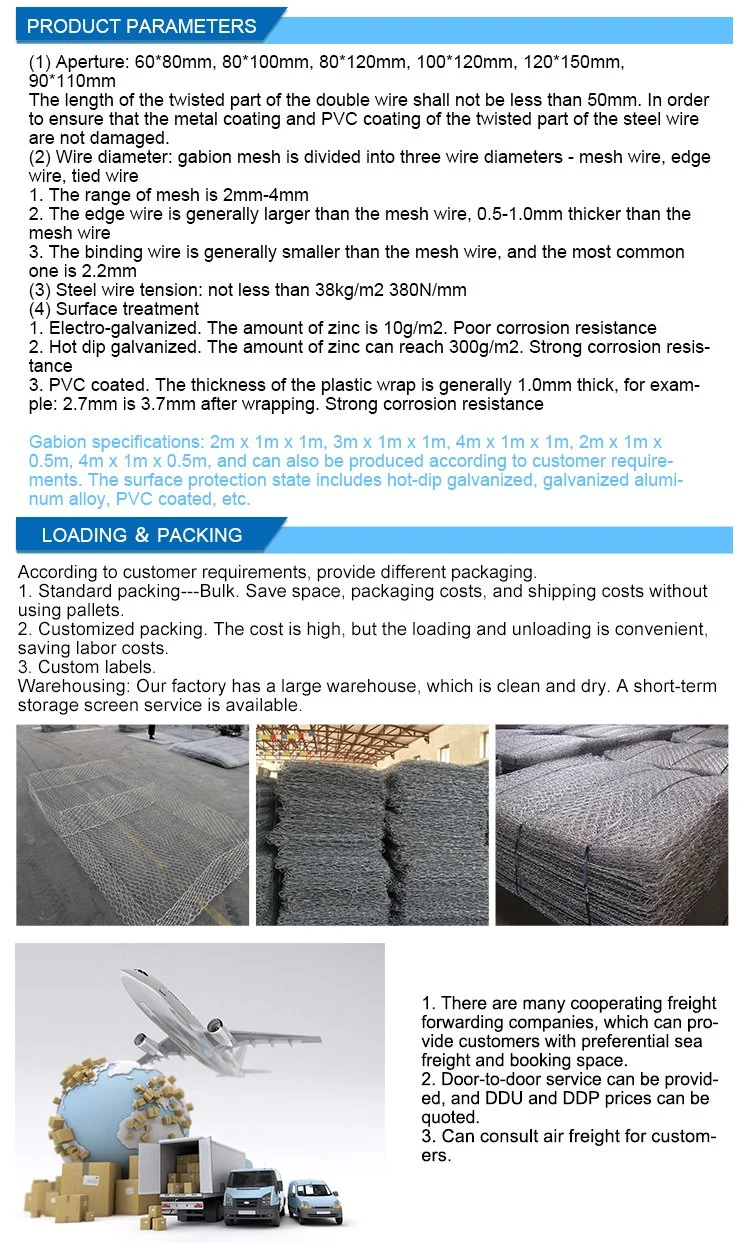 Heavy Duty Hot Dipped Galvanized Hexagonal Gabion Box