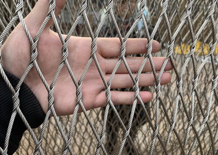 Flexible Wire Rope Mesh SUS304 SUS316 50x50mm for Protceting